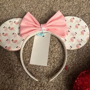Pink Bow Mouse Ears Headband